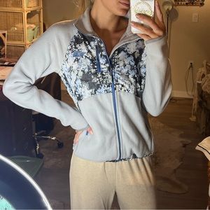 Blue Printed North Face Jacket